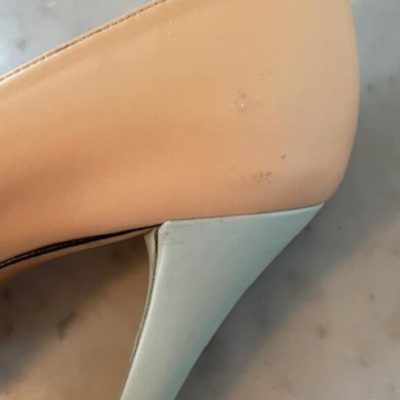 STUART WEITZMAN Victoria Peep Toe 5" Stiletto Pump Nude 8M - Picture 16 of 17